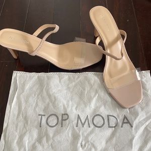 Top Moda Clear Strap Heels